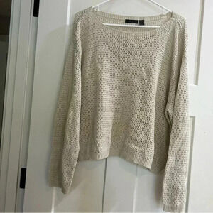 COPY - RDI NEW Womens Open Stitch Pullover Sweater Ribbed Trim Boatneck Size XL